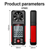 HABOTEST HT605 Portable Intelligent Digital Display Handheld Wind Speed Tester, HT605